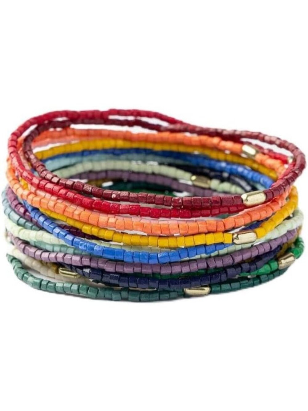 Luxe 18-Strand Beaded Bracelets for Women – Handmade Stretch Fit Boho Jewelry